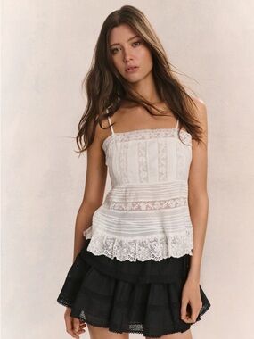 LOVESHACKFANCY Charlieann Lace Cami 2